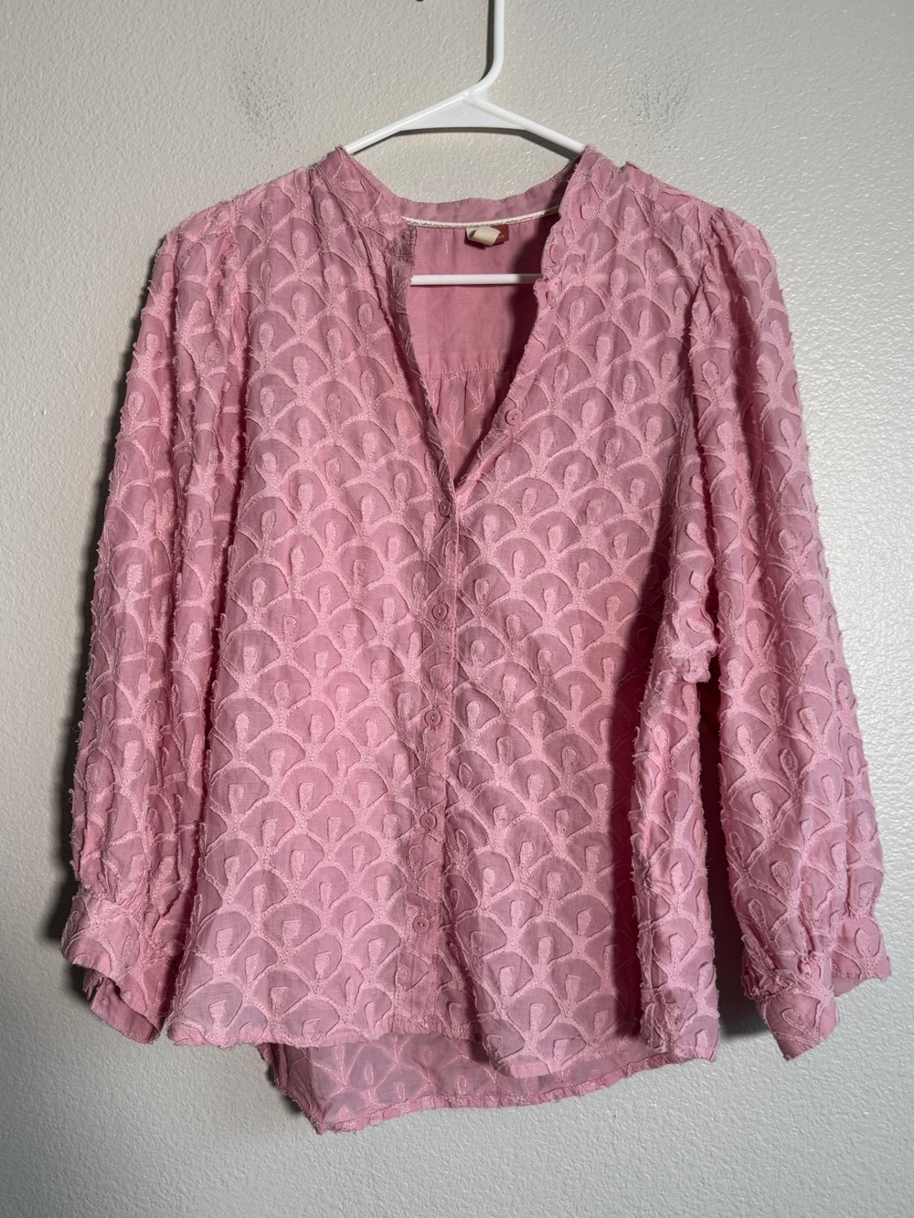 Pilcro The Bella Femme Buttondown in Pink - M